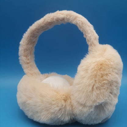 Comfortable Adjustable Folding Ear Muffs for Women - Soft Polyester Velvet for Cold Weather, Hand Wash Only