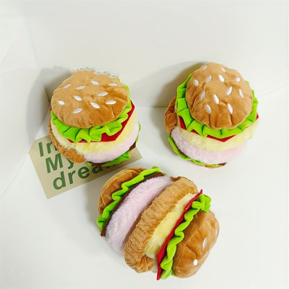 Cozy Hamburger Plush Earmuffs for Women - Foldable, Soft Faux Fur Winter Ear Warmers, Hand-Wash Only