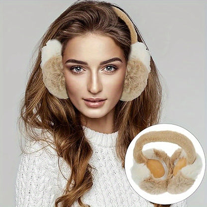 2pcs Plush Fluffy Earmuffs Winter Accessories Winter Earmuffs Ski Accessories Winter Outdoor Earmuffs